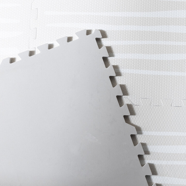 Mata piankowa puzzle - Alfie Stripes Szara - 7