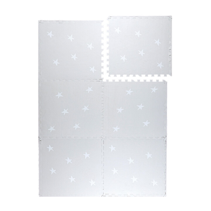 Mata piankowa puzzle - Alfie Stars Szara - 1