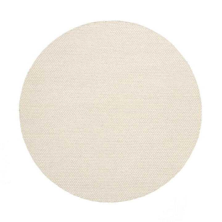 Dywan wełniany okrągły - Feline Biały - 1