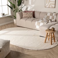 Dywan wełniany owalny - Feline Biały