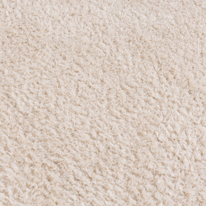 Miękki okrągły dywanik - Teddy Krem - 3