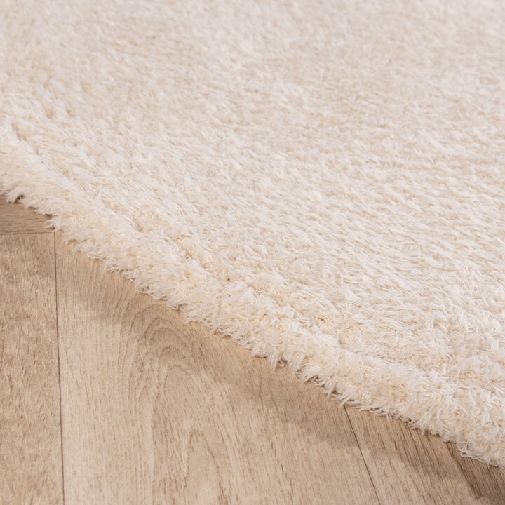 Miękki okrągły dywanik - Teddy Krem - 5