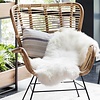 Biała skóra owcza 90 cm – dywanik - thumbnail
