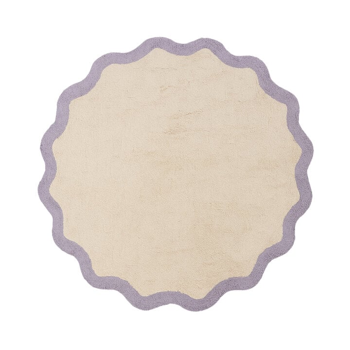 Okrągły Dywan Pralny – Hazy Lila/Krem - 1