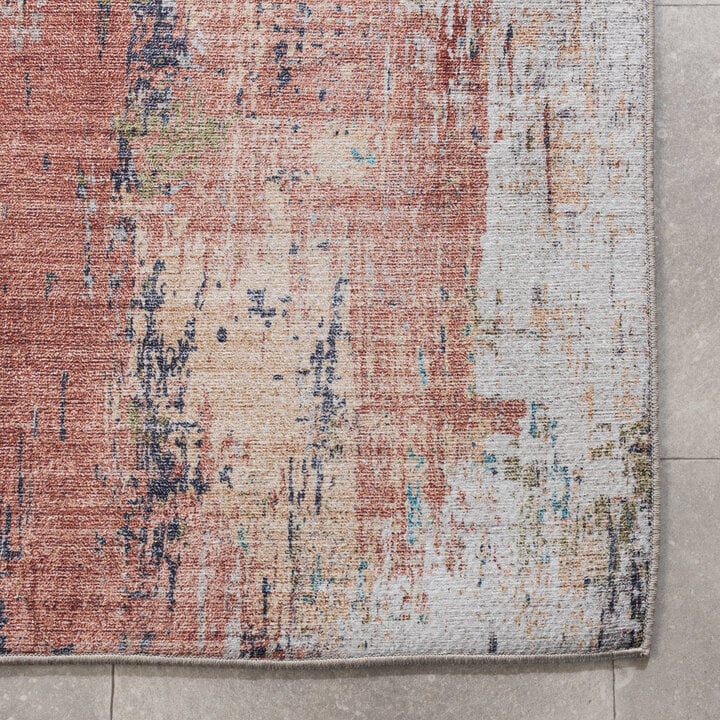 Chodnik nadający się do prania - Domingo Grunge Terakota/Kremowy - 5