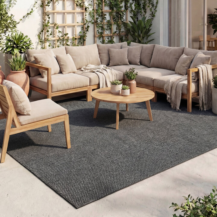 Dywan zewnętrzny - Malta Arrow Czarny