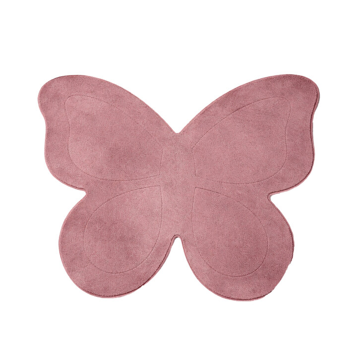 Zmywalny dywan dziecięcy – Coco Motyl Ciemnoróżowy - 1