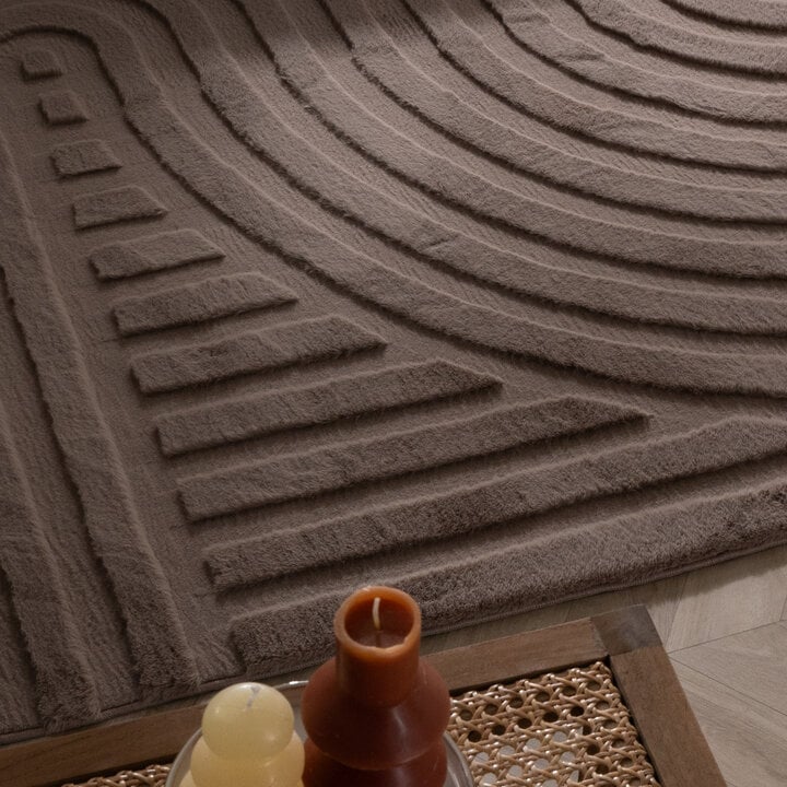 Dywan nieregularny - Flowy Wavy Taupe - 2