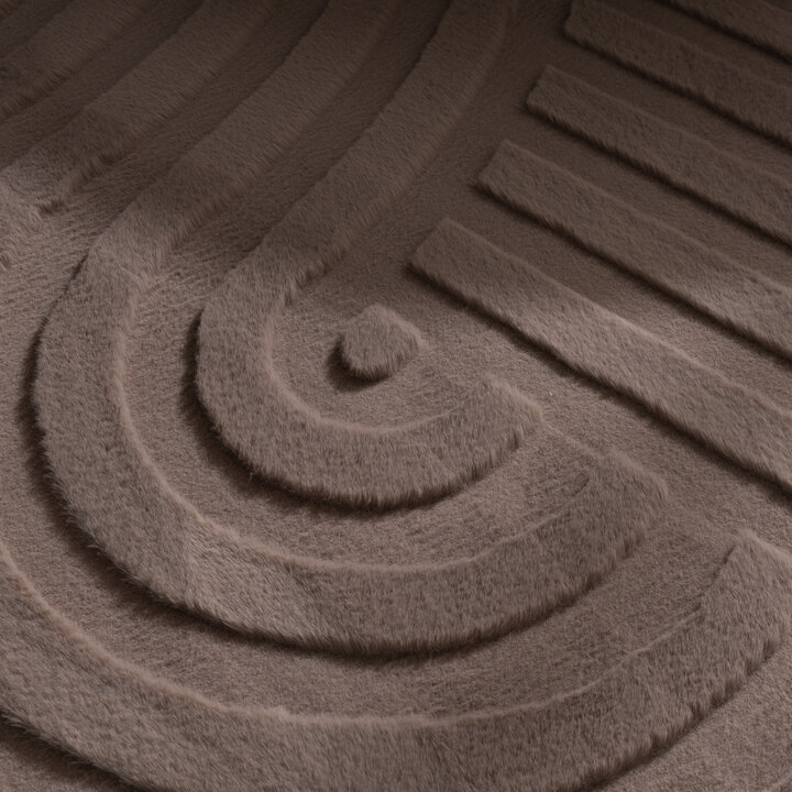 Dywan nieregularny - Flowy Wavy Taupe - 3