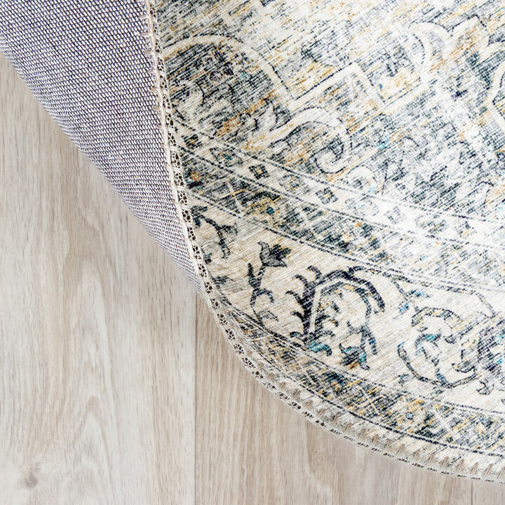 Dywan okrągły vintage - Lago Szary - 5