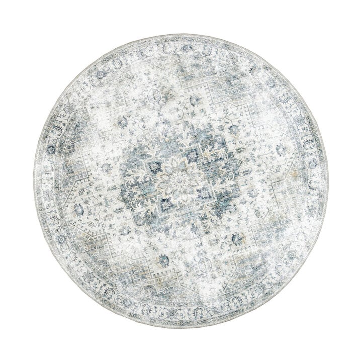 Dywan okrągły vintage - Lago Szary - 1