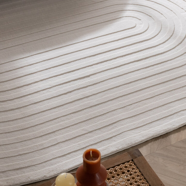 Dywan nieregularny - Flowy Arch Kremowy - 2