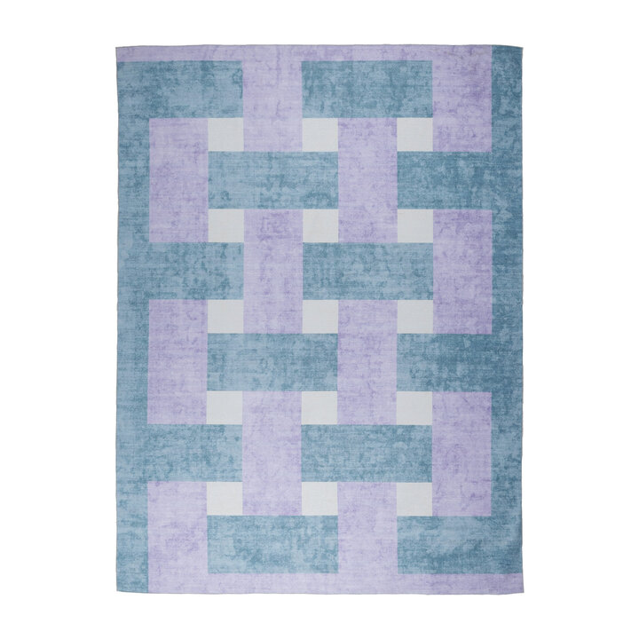 Dywan zewnętrzny Retro - Pop Lines Fioletowy - 1