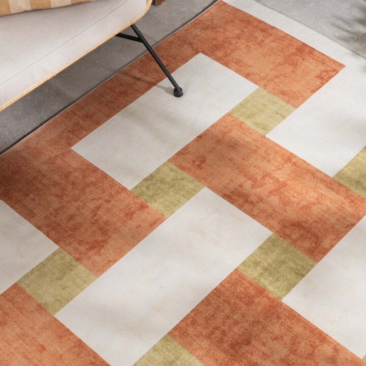 Dywan zewnętrzny Retro - Pop Lines Terakota - 2