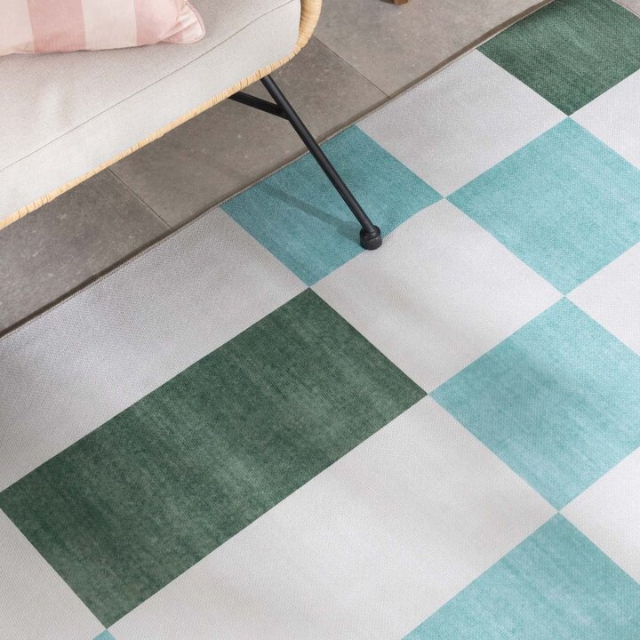 Dywan zewnętrzny Retro - Pop Cubes Zielony - 2