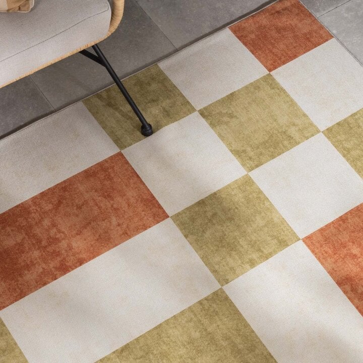 Dywan zewnętrzny Retro - Pop Cubes Terakota - 2