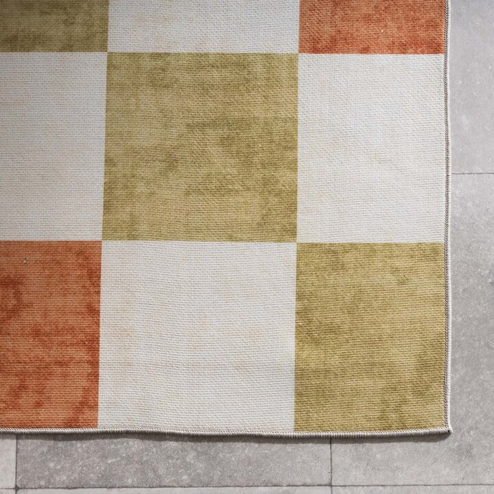 Dywan zewnętrzny Retro - Pop Cubes Terakota - 4