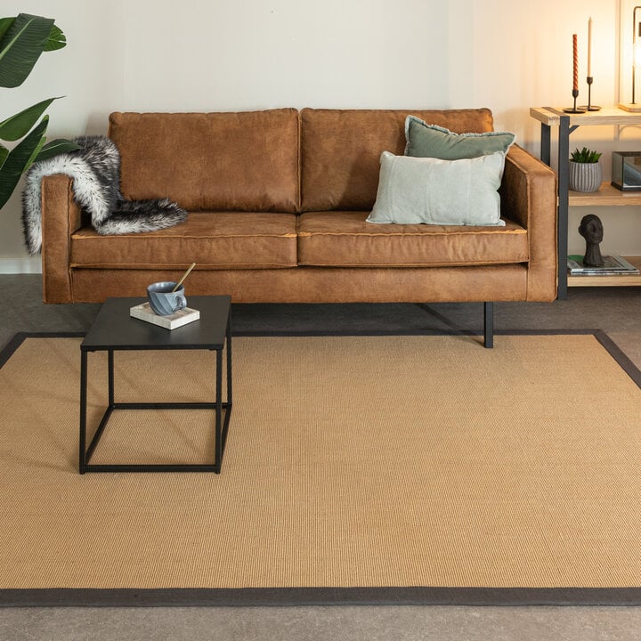 Dywan sizalowy - Tulum Border Antracyt