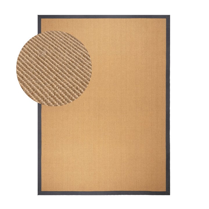 Dywan sizalowy - Tulum Border Antracyt - 1