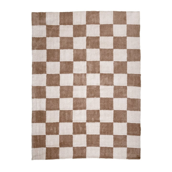 Dywan szachownica - Blox Beżowy - 1