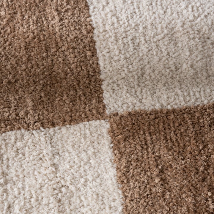 Dywan szachownica - Blox Beżowy - 3