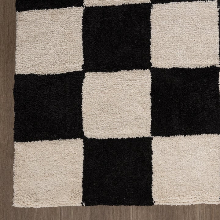 Dywan szachownica - Blox Czarny - 4