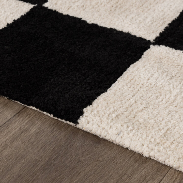 Dywan szachownica - Blox Czarny - 5