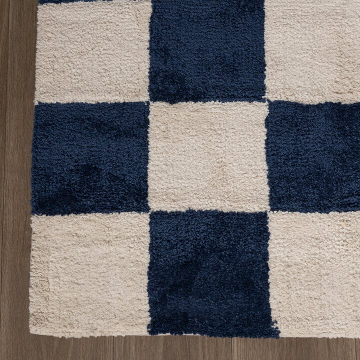 Dywan szachownica - Blox Niebieski - 4