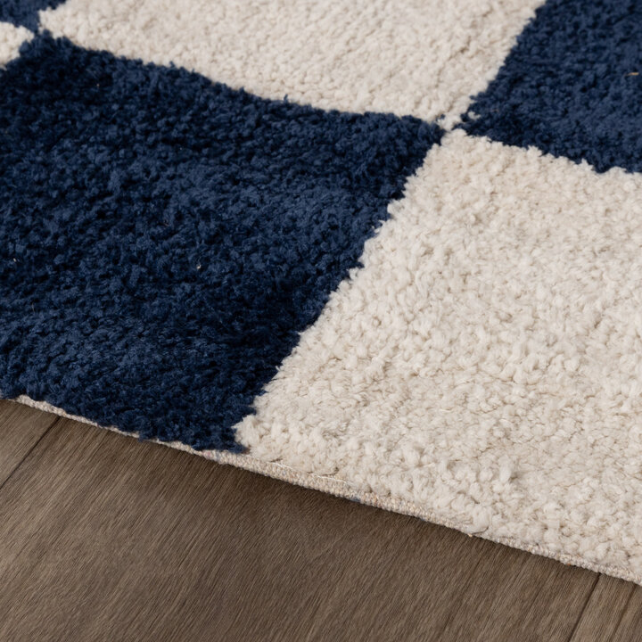 Dywan szachownica - Blox Niebieski - 5