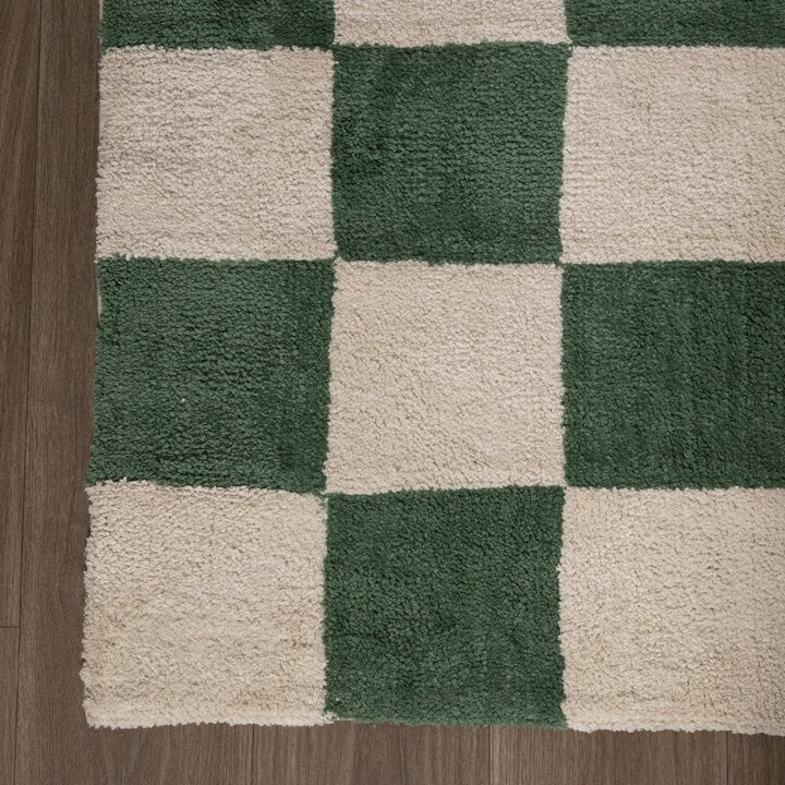 Dywan szachownica - Blox Zielony - 4