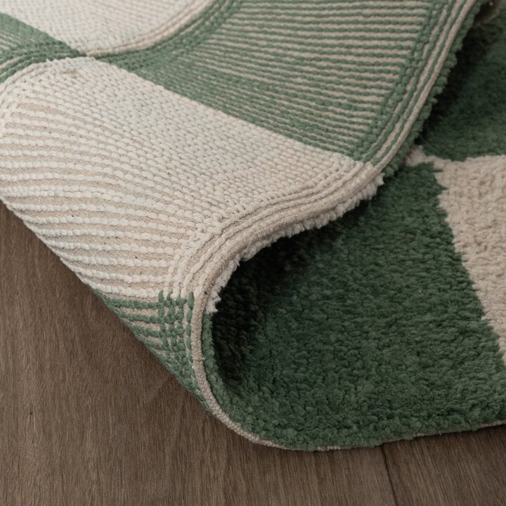 Dywan szachownica - Blox Zielony - 6