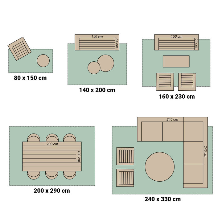 Dywan zewnętrzny - Capri Lines Beżowy/Kremowy - 7