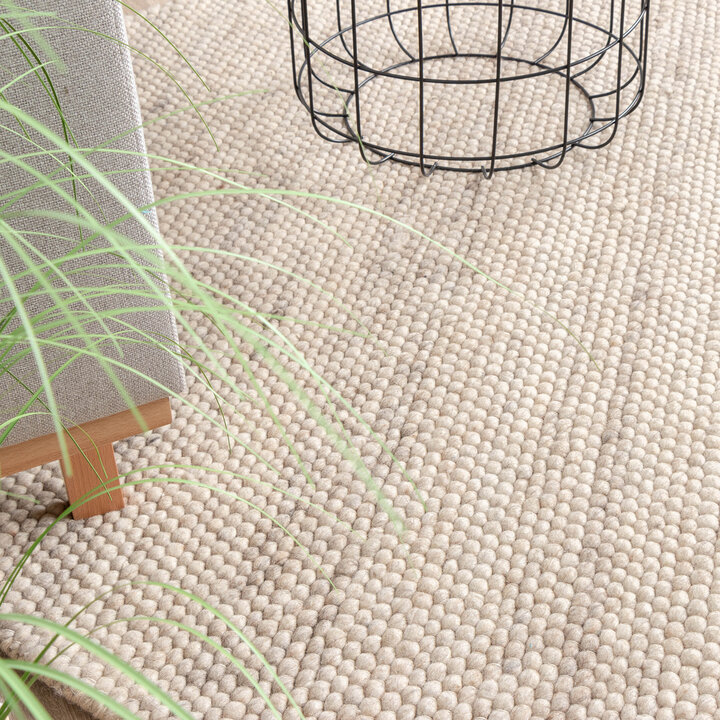 Dywan wełniany okrągły - Feline Biały/Melanż - 2