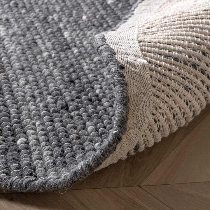Dywan wełniany okrągły - Feline Antracyt/Melanż - 5