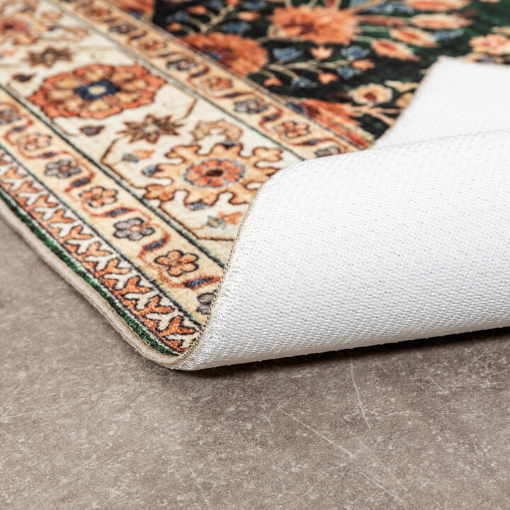 Dywan zewnętrzny vintage - Santo Flora Ciemnozielony - 5