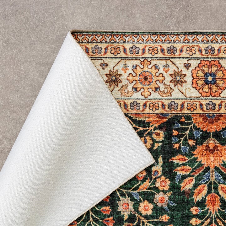 Dywan zewnętrzny vintage - Santo Flora Ciemnozielony - 6