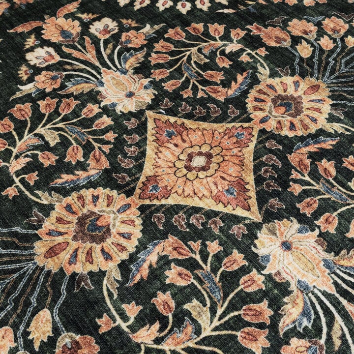 Dywan zewnętrzny vintage owalny - Santo Flora Ciemnozielony - 3