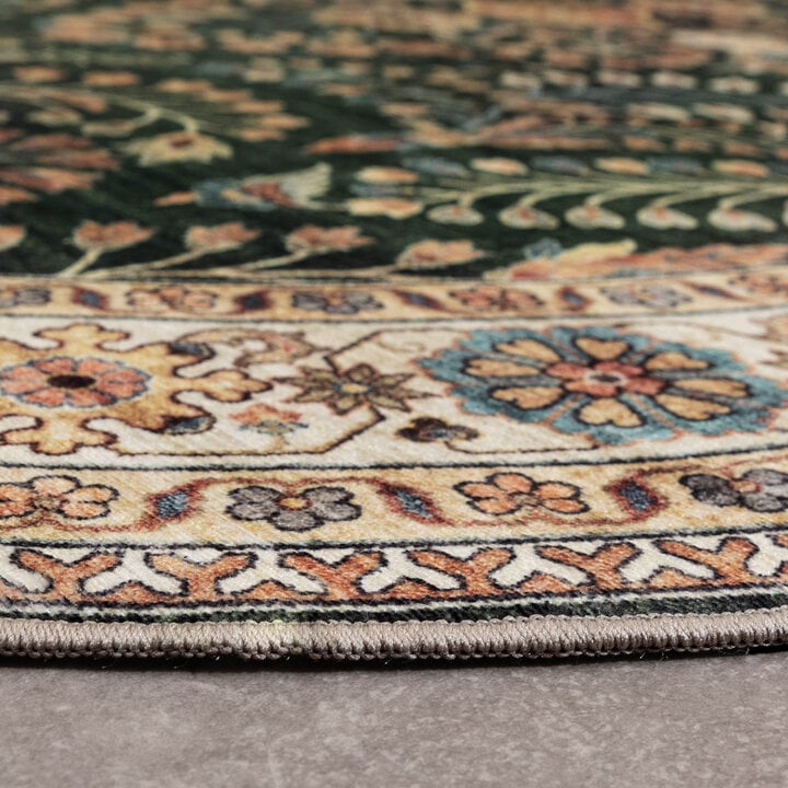 Dywan zewnętrzny vintage owalny - Santo Flora Ciemnozielony - 5