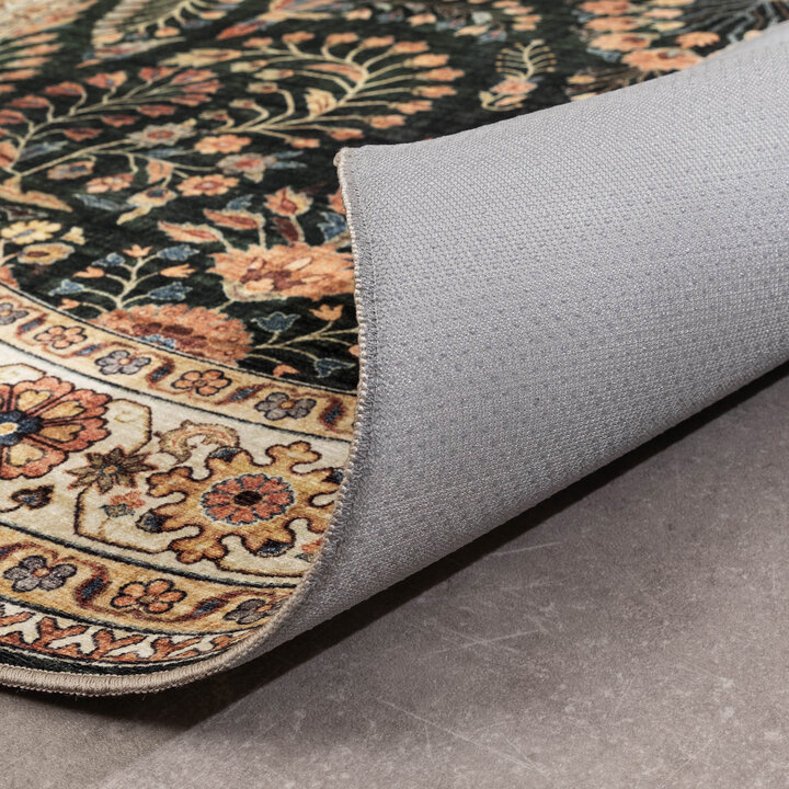 Dywan zewnętrzny vintage owalny - Santo Flora Ciemnozielony - 6