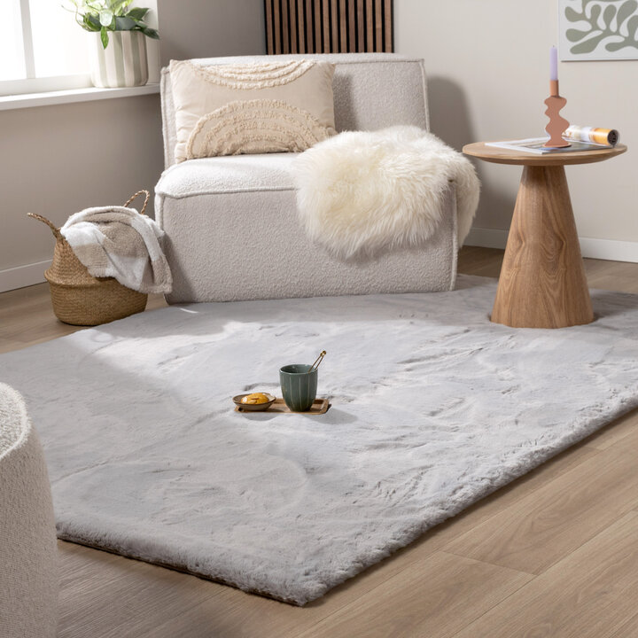 Miękki dywan z długim włosiem - Comfy Supreme Szary