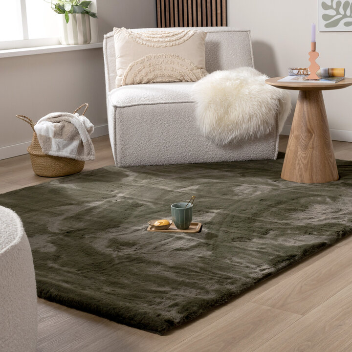 Miękki dywan z długim włosiem - Comfy Supreme Zielony