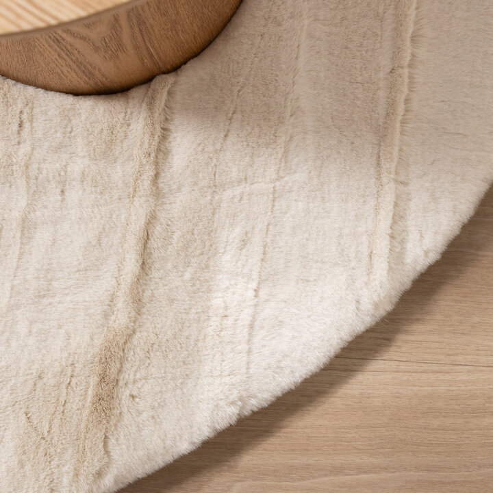 Dywan owalny z długim włosiem - Comfy Supreme Kremowy - 4