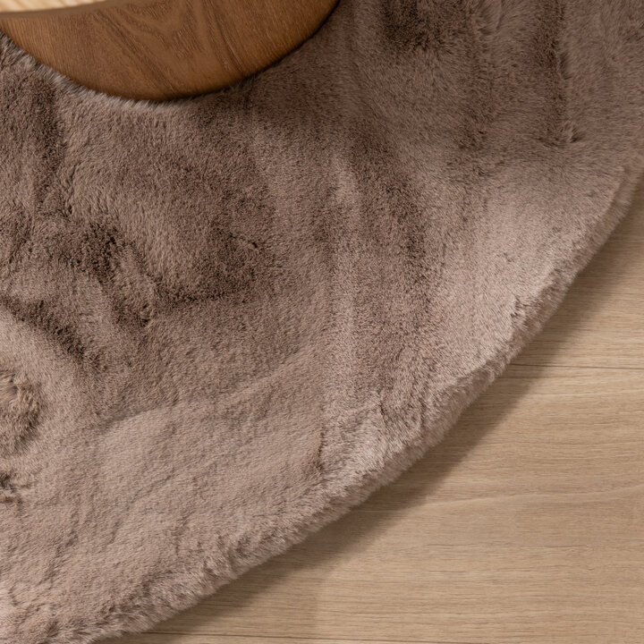 Dywan owalny z długim włosiem - Comfy Supreme Taupe - 4