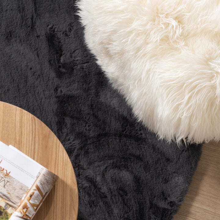 Dywan okrągły z długim włosiem - Comfy Supreme Antracyt - 2