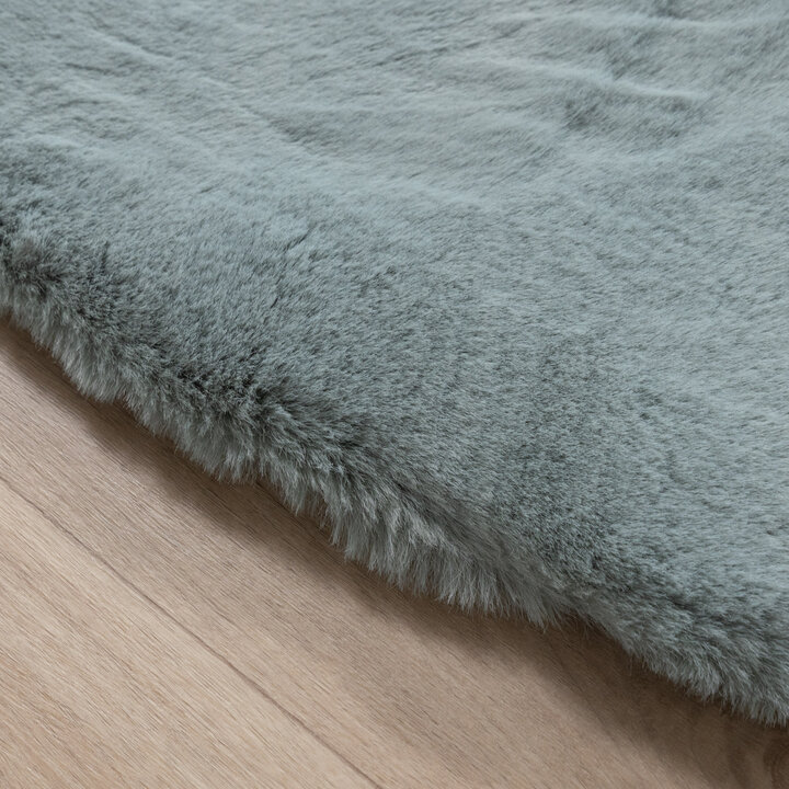 Dywan okrągły z długim włosiem - Comfy Supreme Niebieski/Zielony - 5