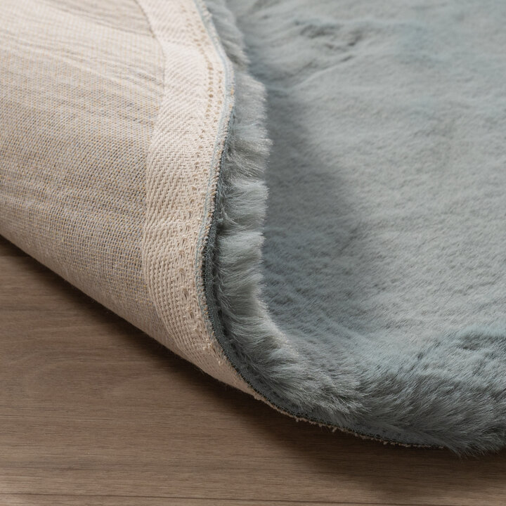 Dywan okrągły z długim włosiem - Comfy Supreme Niebieski/Zielony - 6