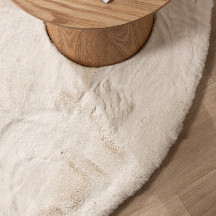 Dywan okrągły z długim włosiem - Comfy Supreme Kremowy - 4