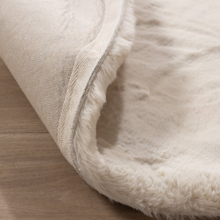 Dywan okrągły z długim włosiem - Comfy Supreme Kremowy - 6