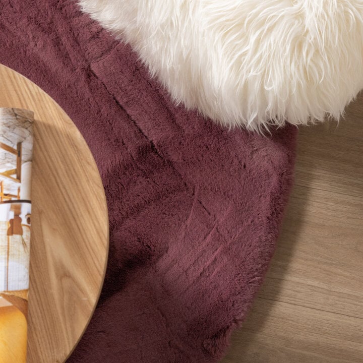 Dywan okrągły z długim włosiem - Comfy Supreme Ciemnoróżowy - 2