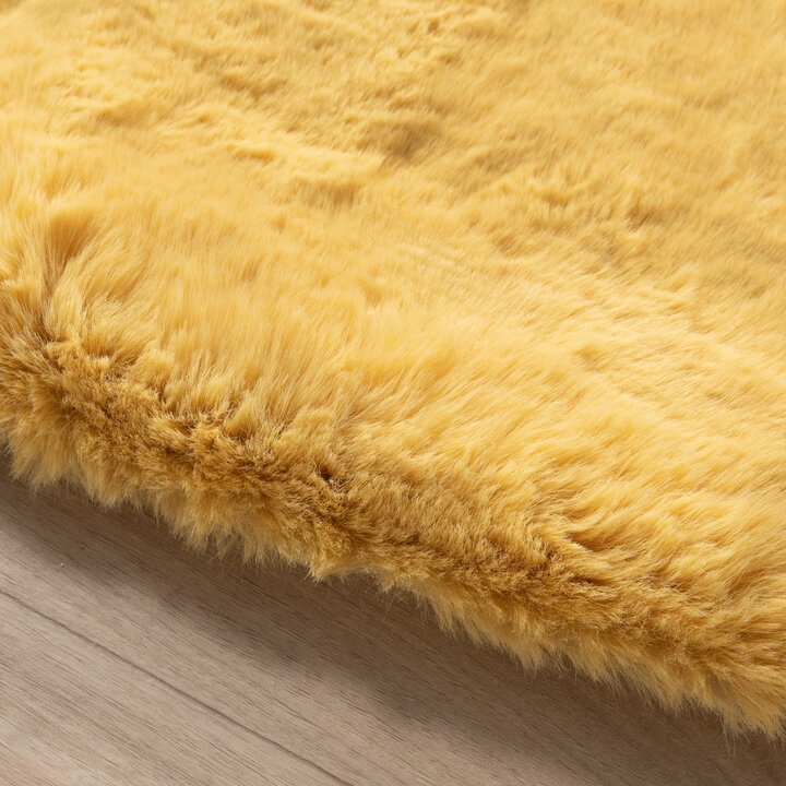 Dywan okrągły z długim włosiem - Comfy Supreme Żółty - 5